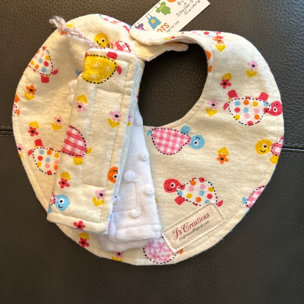 BIB & STROLLER STRAP COVERS Flannel Gift Set